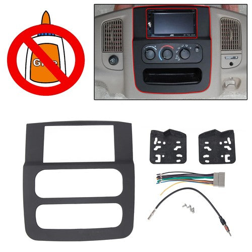 Solid Spare Stereo Radio Double Din Install Dash Kit Fits 2002-2005 Dodge Ram 1500 2500 3500
