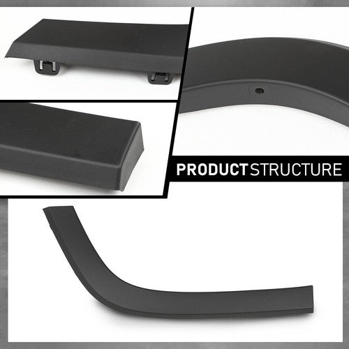Solid Spare Rear Left Fender Flare Wheel Molding Rear Section Fit For 19-23 Jeep Cherokee