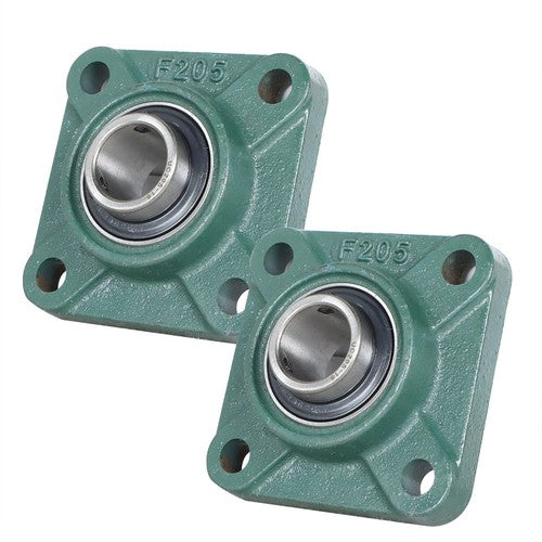Solid Spare 2 PCS Solid Base Pillow Block Flange Mounted Bearing 1" Bore 4 Bolt UCF205-16