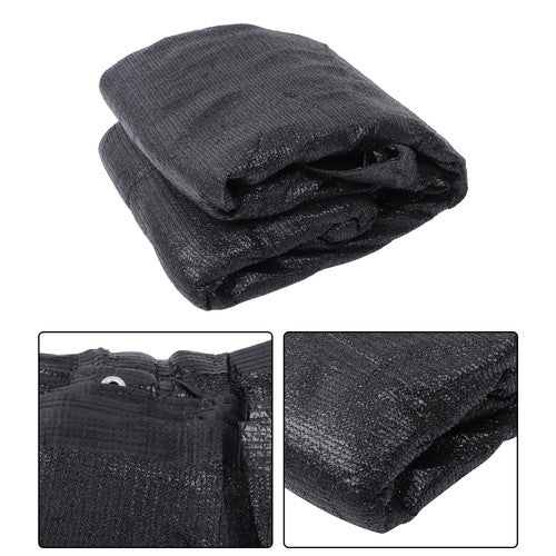 Solid Spare 4' x 50' Privacy Fence Heavy Duty Fencing Mesh Shade Cover Garden Black