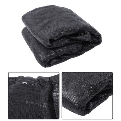 Solid Spare 4' x 50' Privacy Fence Heavy Duty Fencing Mesh Shade Cover Garden Black