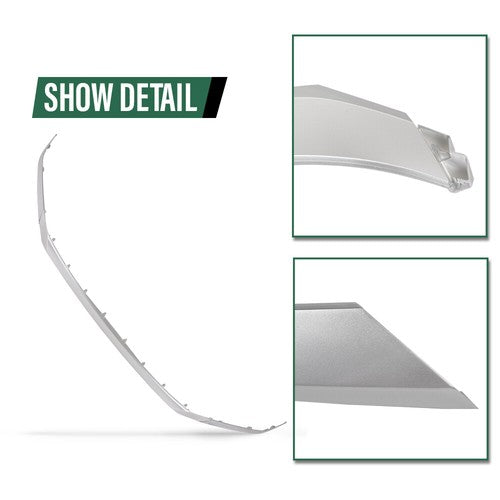 Solid Spare 3pcs Front Upper Grille Molding Hood Trim Fit For 2019-2020 Hyundai Santa Fe