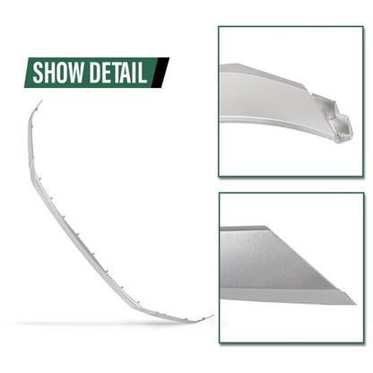 Solid Spare 3pcs Front Upper Grille Molding Hood Trim Fit For 2019-2020 Hyundai Santa Fe