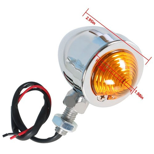 Solid Spare For Motorcycle Chrome Passing Driving Spot Fog Lamp Turn Signal Light