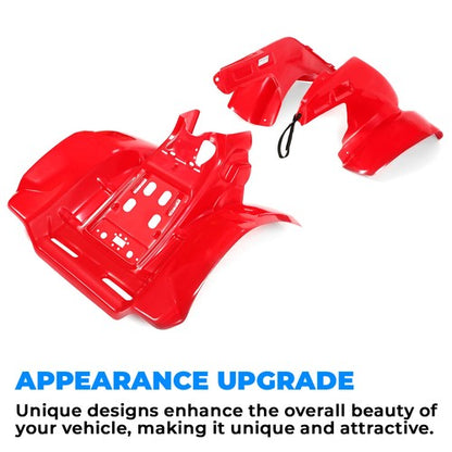 Solid Spare Red Front & Rear Fender Set For Honda TRX 250R TRX250R 1986-1989 Plastics Kit