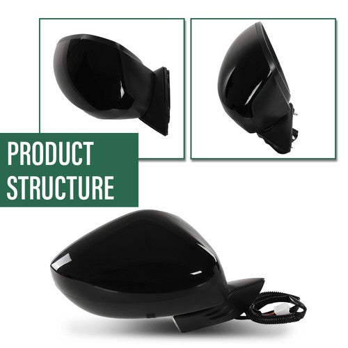 Solid Spare New Fit For 2022-2023 Honda Civic 3 Pin Manual Fold Power Mirror Passenger Side