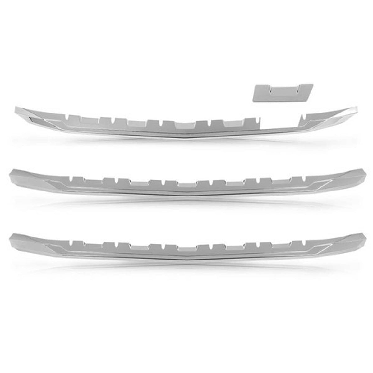 Solid Spare Grille Overlay Grill Cover Chrome Fit For 2016-2018 Chevy Silverado 1500 LT Z71