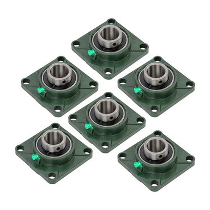 Solid Spare 6 Pcs UCF 208-24 Pillow Block Flange Mounted Bearing 1-1/2" Bore 4 Bolt