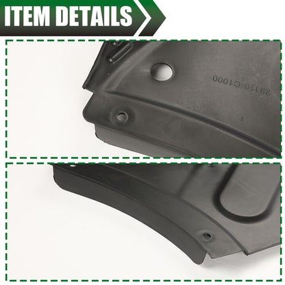 Solid Spare Fit For 2015-2017 Hyundai Sonata Front Engine Splash Shield Under Cover Black