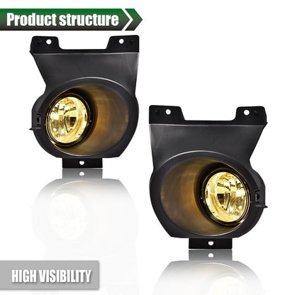 Solid Spare Fit For 11-14 Ford F-150 2Pcs Bumper Fog Lights Driving Lamps w/Switch/Bracket