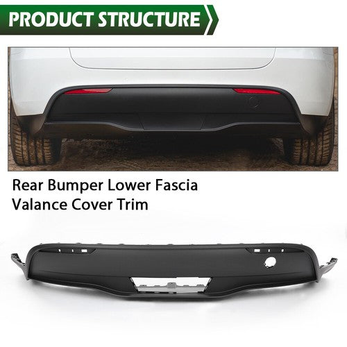 Solid Spare Fit For 2020-2024 Tesla Model Y Rear Bumper Lower Fascia Valance Cover Trim