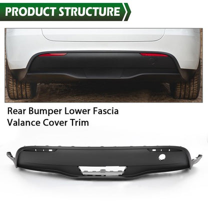 Solid Spare Fit For 2020-2024 Tesla Model Y Rear Bumper Lower Fascia Valance Cover Trim