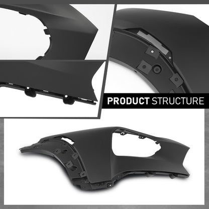 Solid Spare Front Upper Bumper Cover Right Side Fit For 2021 2022 2023 Chevy Trailblazer