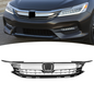 FIT For 2016 2017 Honda Accord EX Sedan Front Bumper Upper Grille W/Chrome Trim