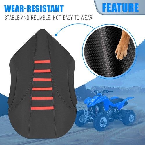 Solid Spare Red Gripper Seat Cover Anti-Slip For Suzuki Quadsport Z400 LTZ400 2003-2009 2008