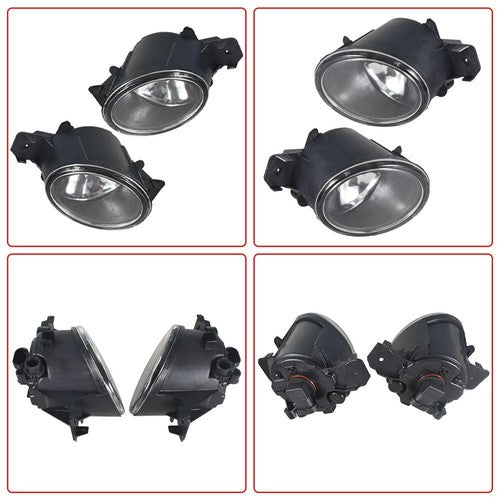 Solid Spare Chrome Fog Lamps Assembly w/3000K Halogen Bulbs For Nissan Altima SR 2.5L 16-18
