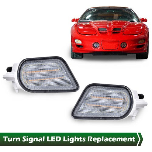Solid Spare Fit For 98-02 Pontiac Firebird Trans Am Smoke LED Turn?Signal Parking Lights