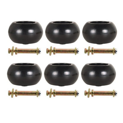 Solid Spare 6Pk 5" AntiScalp Deck Wheel and Kit Exmark 103-3168 103-4051 103-7263 109-9011