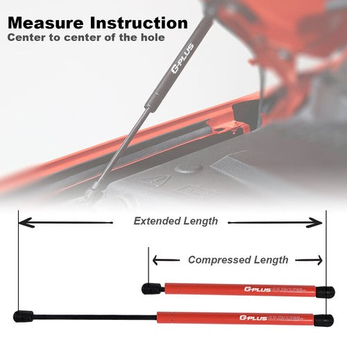 Solid Spare Fit For 04-08 Toyota Solara Hood Strut 2007 2006 2005 Red Lift Support Shocks