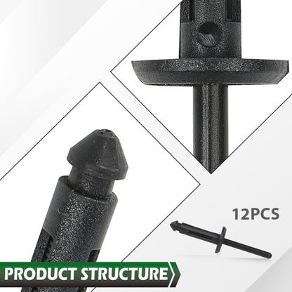 Solid Spare Fit For Dodge Challenger 2008-2022 Front Hood Bumper Weatherstrip Seal & Rivets