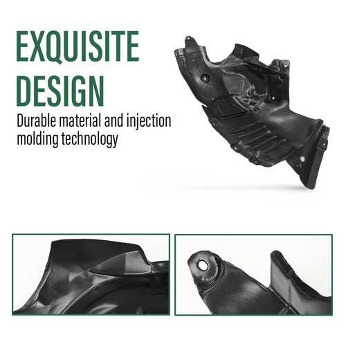 Solid Spare Fit For 2010-2013 Mercedes Benz E350 E550 Front Fender Liner Front Section Left