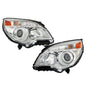 Solid Spare Passenger + Driver Clear For Chevy Equinox 2011-2015 Headlights Front Projector
