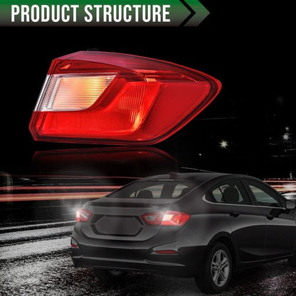 Solid Spare Outer Tail Light Brake Lamp Fit For 16-19 Chevy Cruze Sedan Passenger Side