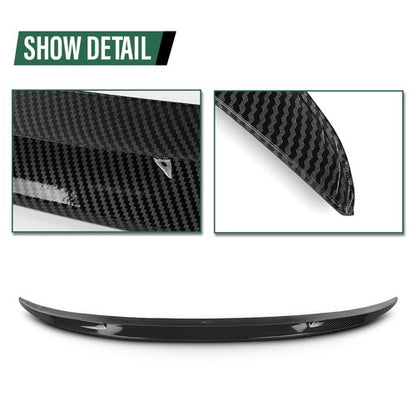 Solid Spare Fit For 2011-2016 BMW 5 Series F10 & M5 Rear Trunk Spoiler Carbon Fiber Look