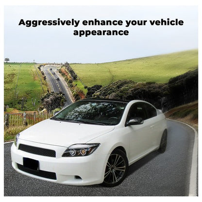 Solid Spare For 2005-2010 Scion tC Black ABS Front Upper and Lower Hood Grille Mesh Grill
