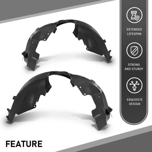Solid Spare Front Fender Liner Splash Shield Left+Right Side Fit For 2012-2018 Ford Focus