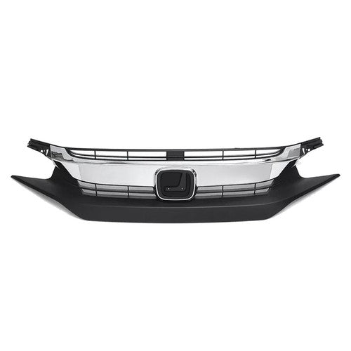 For 2016-2018 Honda Civic Si LED DRL Fog Lights Cover&Chrome Grille Grill