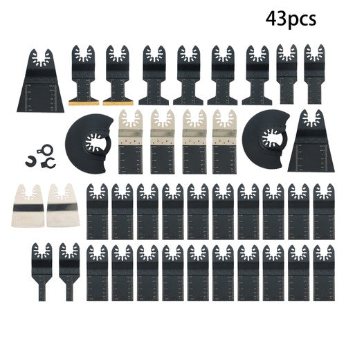Solid Spare 43 PCS Oscillating Saw Blades, Premium Multitool Kit for Wood/Metal/Plastics