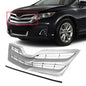 Solid Spare Fits Toyota Venza 2013-2016 Front Upper Grille Grill Silver Factory Replacement