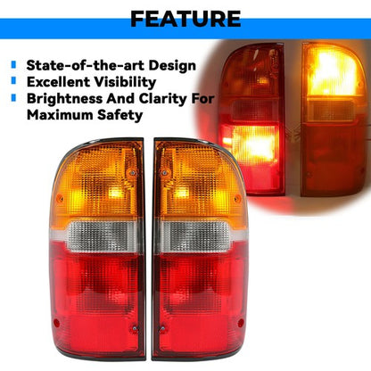 Solid Spare For Toyota Tacoma 1995-2000 Tail Lights Brake Lamps w/Bulbs Left & Right 95-00