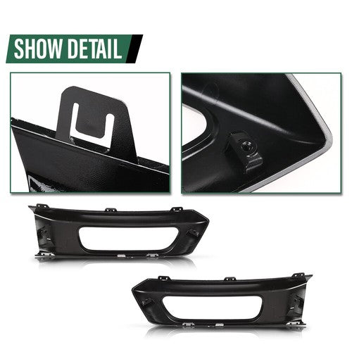 Solid Spare Fit For 14-17 Range Rover Sport Front Bumper Fog Light Bezel Lamp Trim LH RH