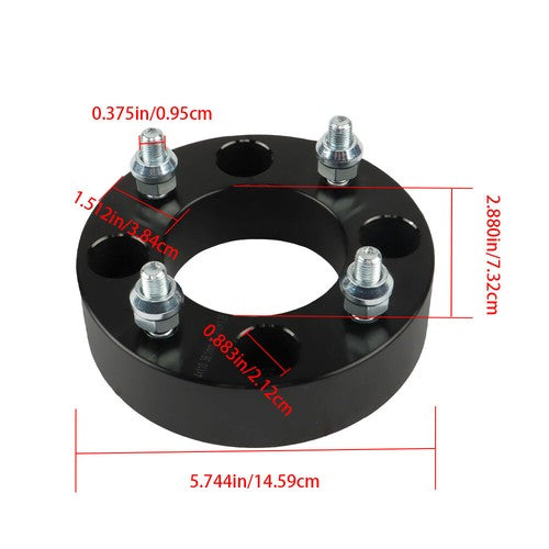 Solid Spare 2002 2003 for Suzuki 500 250 Black 4Pcs Wheel Spacer 4x110 1.5" 74mm M10x1.25