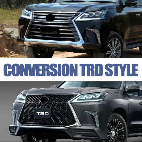 For 2016-2021 Lexus LX570 Luxury Grill Front Upper Grille Chrome Black NEW Style