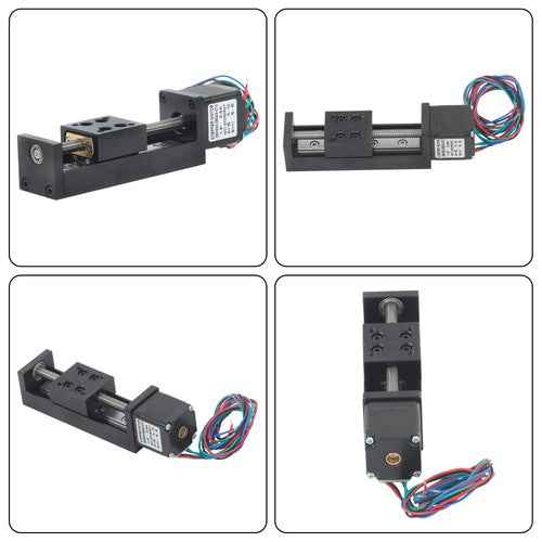 Solid Spare 50mm Mini Sliding Table Linear Actuator Motion T6×1 Lead Screw NEMA11 Step Motor