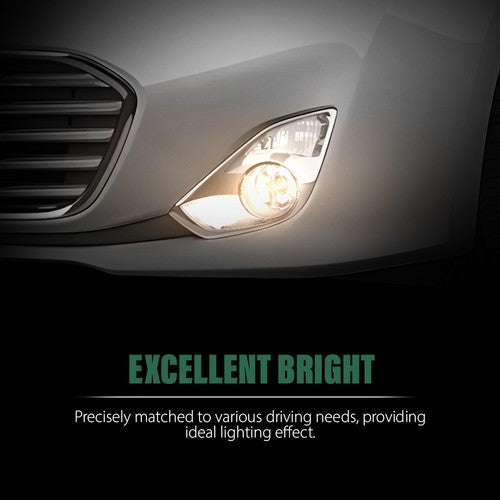 Solid Spare Fit For 2013 2014 2015 Toyota Avalon Fog Light Lamps w/ Chrome Bezels + Bulbs