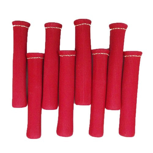 Solid Spare 1200° RED SPARK PLUG WIRE BOOTS HEAT SHIELD PROTECTOR SLEEVE SBC BBC 350 X8