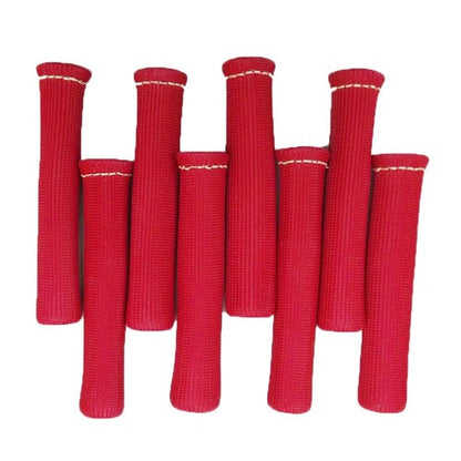 Solid Spare 1200° RED SPARK PLUG WIRE BOOTS HEAT SHIELD PROTECTOR SLEEVE SBC BBC 350 X8