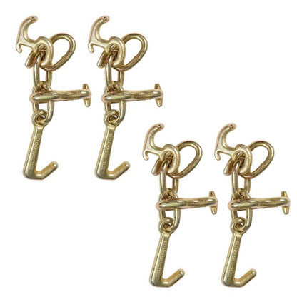 Solid Spare 4 Hook Tow Truck Car Hauler Trailer Auto Body Frame Hook WLL 4,700lb