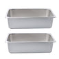 Solid Spare 2 Pack 6 Inch Deep Full Size Restaurant Steam Table Pans Without Lid