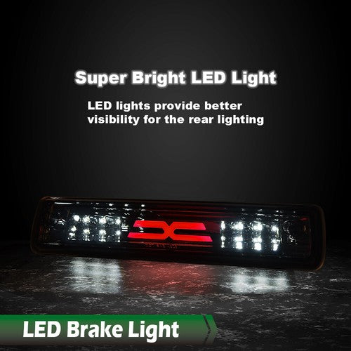 Solid Spare Fit For 15-18 Chevy Colorado/GMC Canyon LED 3rd Brake Light Cargo Lamp Smoke