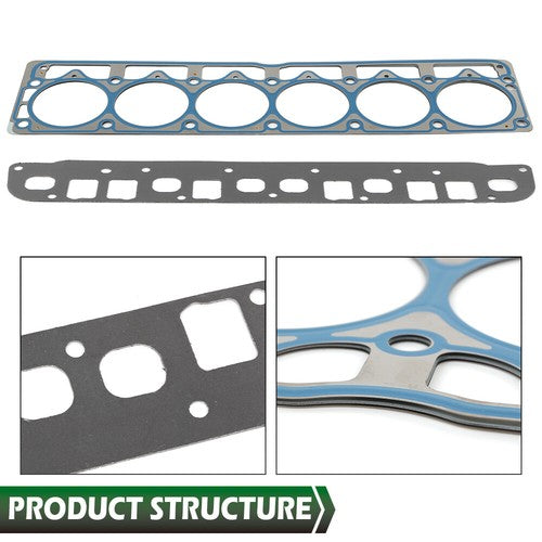 Solid Spare Fit For 99-03 Jeep Grand Cherokee Wrangler TJ 4.0L Head Gasket Set Head Bolts