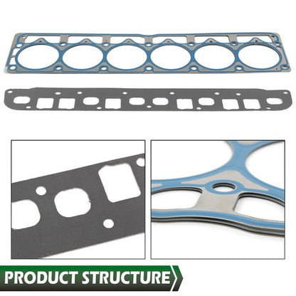 Solid Spare Fit For 99-03 Jeep Grand Cherokee Wrangler TJ 4.0L Head Gasket Set Head Bolts