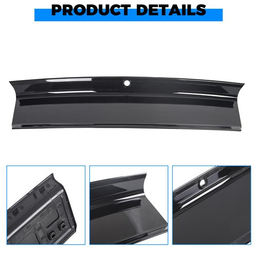 Solid Spare FOR 2015-2023 FORD MUSTANG GT REAL GLOSSY BLACK TRUNK PANEL DECKLID TRIM COVER