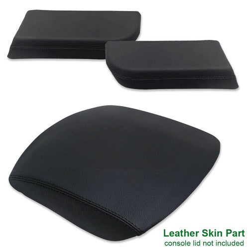 Solid Spare Fit For 09-15 Honda Pilot Leather Center Console Front Door Armrest Cover