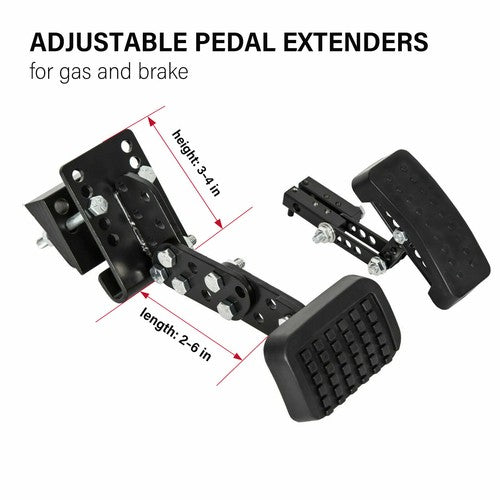 Solid Spare Gas and Brake Pedal Extenders for Short Drivers People Adjustable Length Angle