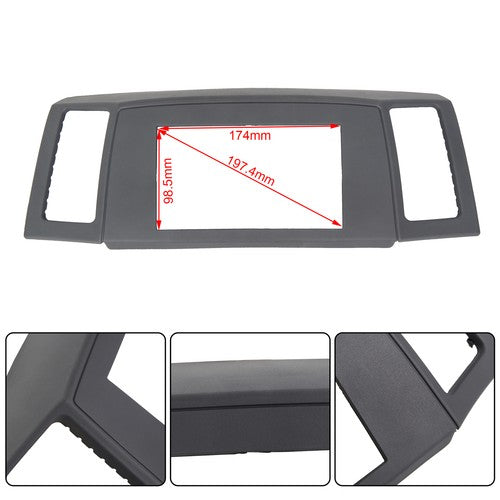 Solid Spare For Jeep Grand Cherokee 05 2006 2007 Navigation Radio Stereo Dash Bezel Vent Kit